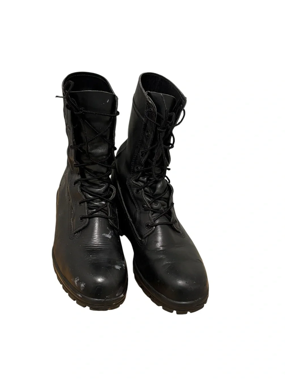 Bates Black Leather Lace-Up Combat Boots